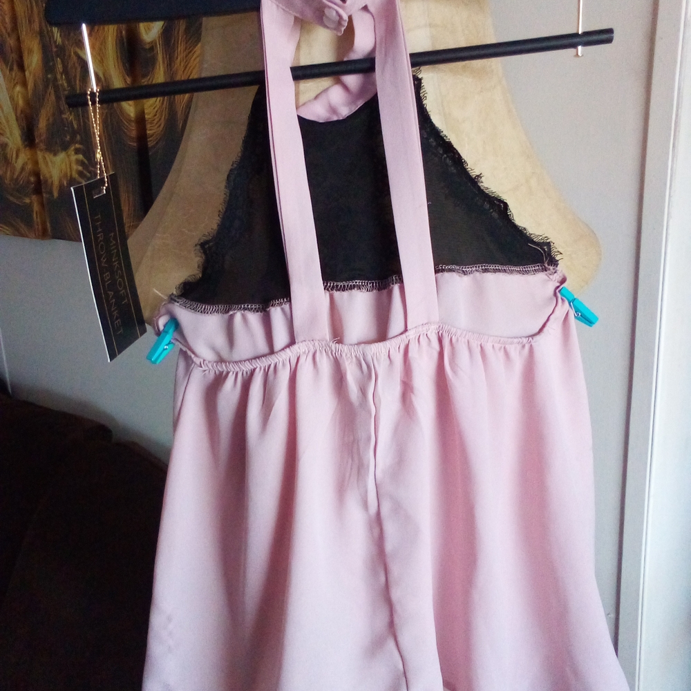 Charlotte Russe Pink and Black Tank Top